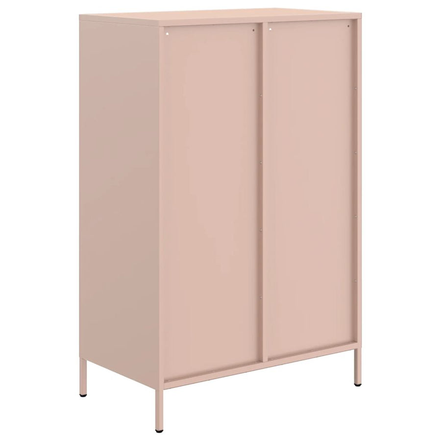 Hoge kast 68x39x101,5 cm staal roze
