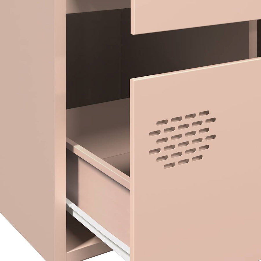 Hoge kast 68x39x101,5 cm staal roze