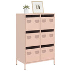 Tall cabinet 68x39x101.5 cm steel pink