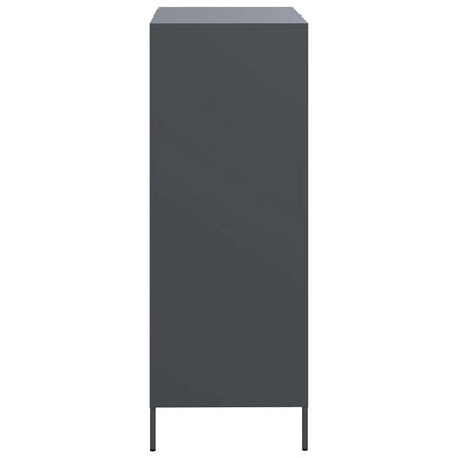 Hoge kast 68x39x101,5 cm staal antracietkleurig