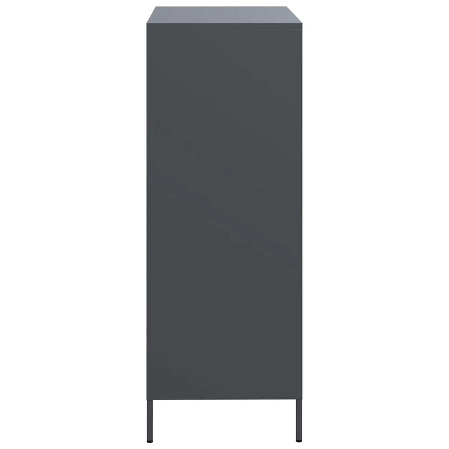 Hoge kast 68x39x101,5 cm staal antracietkleurig