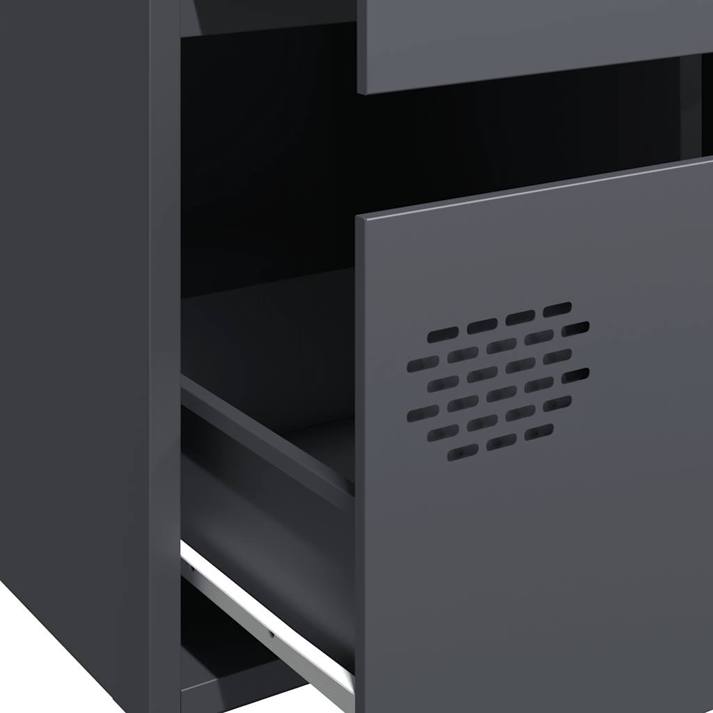 Hoge kast 68x39x101,5 cm staal antracietkleurig
