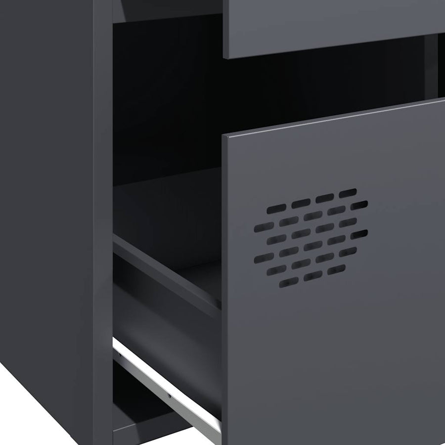 Hoge kast 68x39x101,5 cm staal antracietkleurig