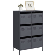 Hoge kast 68x39x101,5 cm staal antraciet