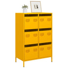 Tall cabinet 68x39x101.5 cm steel mustard yellow