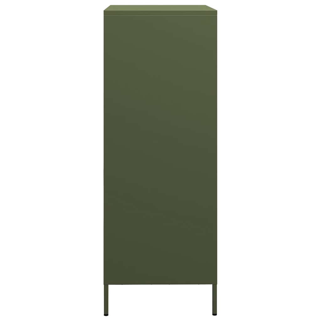 Hoge kast 68x39x101,5 cm staal olijfgroen