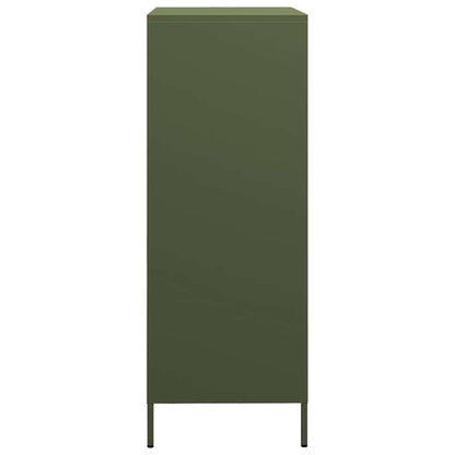 Hoge kast 68x39x101,5 cm staal olijfgroen