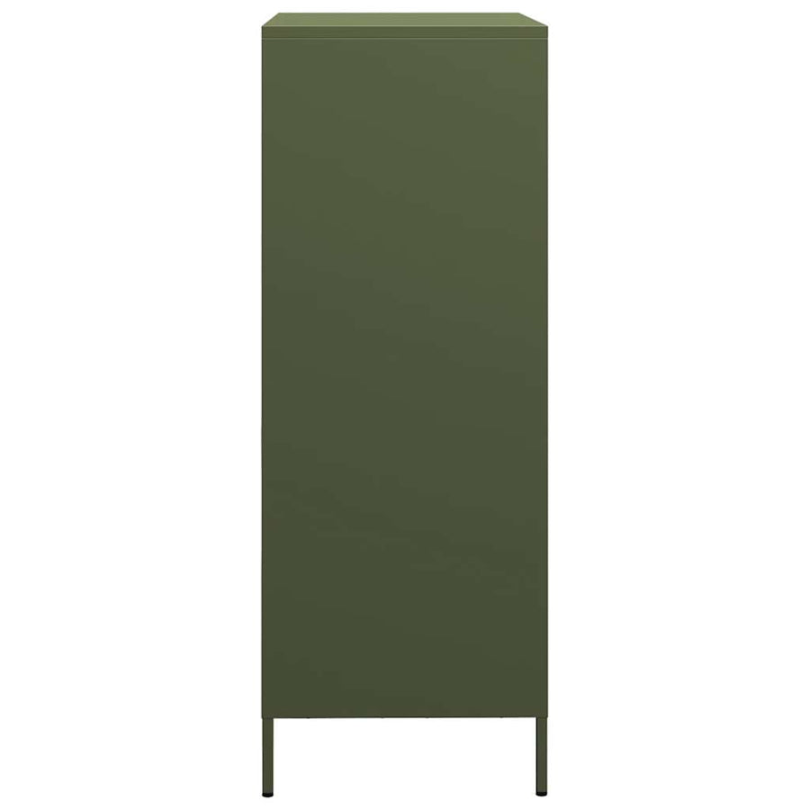 Hoge kast 68x39x101,5 cm staal olijfgroen