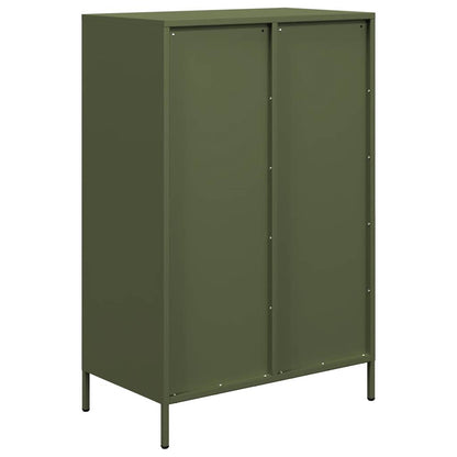 Hoge kast 68x39x101,5 cm staal olijfgroen