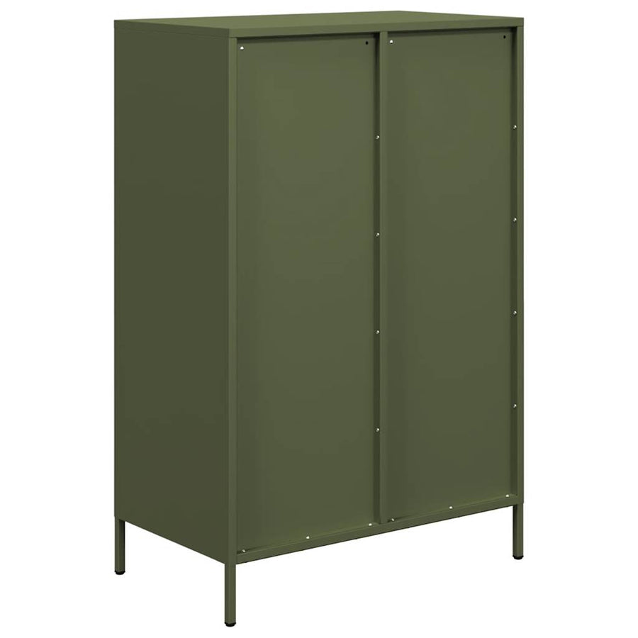 Hoge kast 68x39x101,5 cm staal olijfgroen
