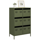 Tall cabinet 68x39x101.5 cm steel olive green