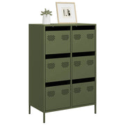 Hoge kast 68x39x101,5 cm staal olijfgroen