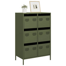 Hoge kast 68x39x101,5 cm staal olijfgroen