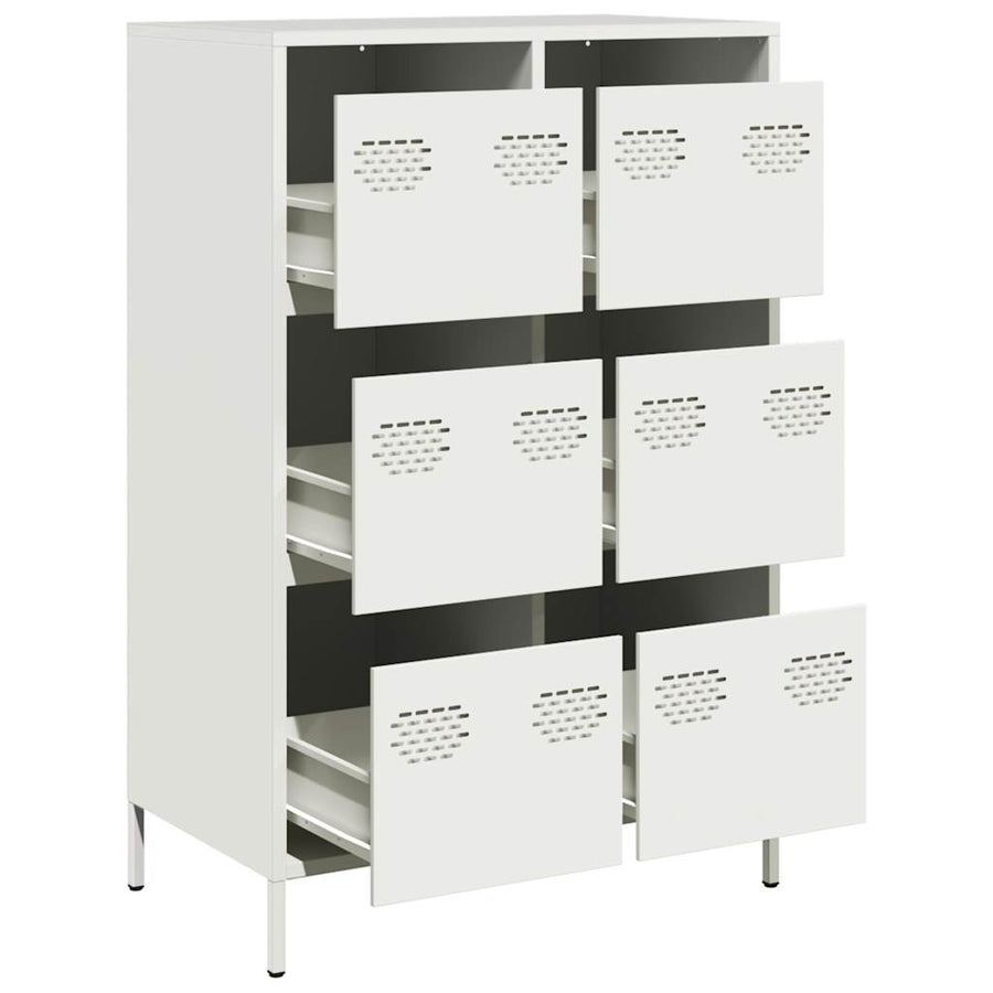 Hoge kast 68x39x101,5 cm staal wit