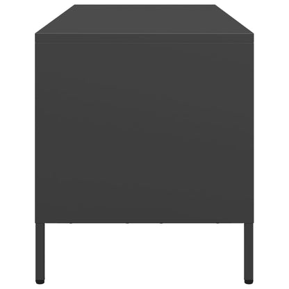 Tv-meubel 101,5x39x43,5 cm koudgewalst staal zwart