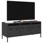 TV cabinet 101.5x39x43.5 cm cold-rolled steel black
