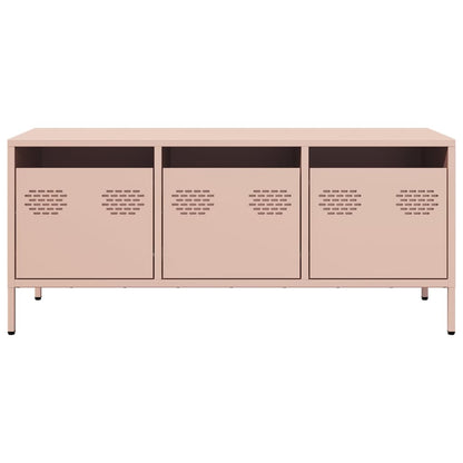 Tv-meubel 101,5x39x43,5 cm koudgewalst staal roze