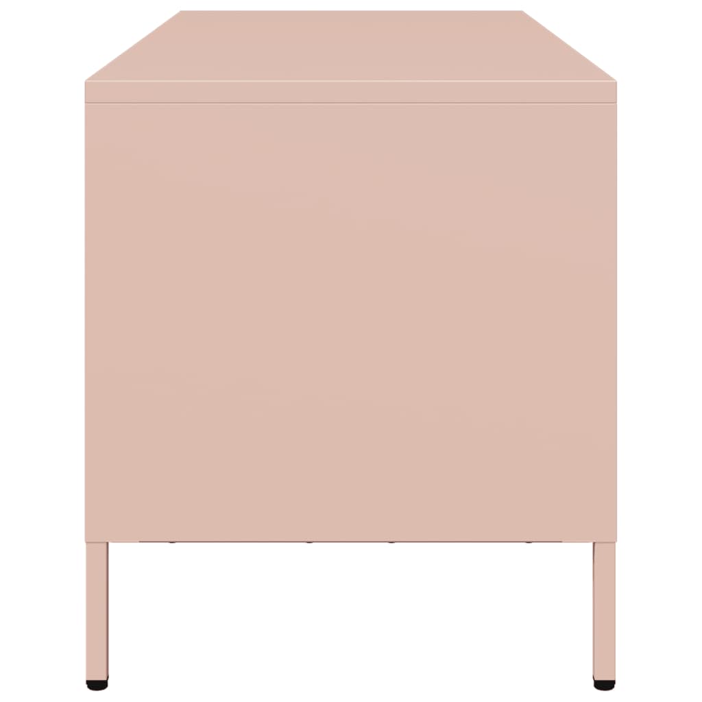 Tv-meubel 101,5x39x43,5 cm koudgewalst staal roze