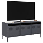 Tv-meubel 101,5x39x43,5 cm koudgewalst staal antraciet