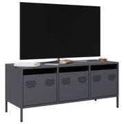 Tv-meubel 101,5x39x43,5 cm koudgewalst staal antraciet