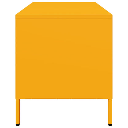 Tv-meubel 101,5x39x43,5 cm koudgewalst staal mosterdgeel