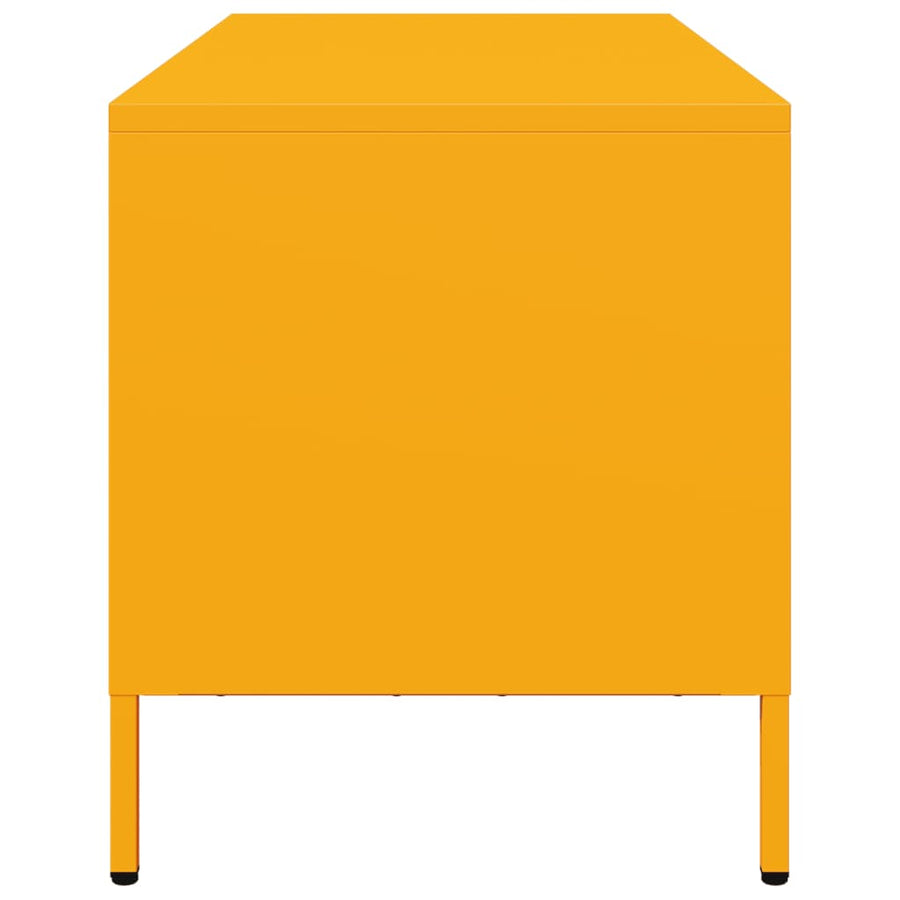 Tv-meubel 101,5x39x43,5 cm koudgewalst staal mosterdgeel