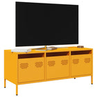 Tv-meubel 101,5x39x43,5 cm staal mosterdgeel