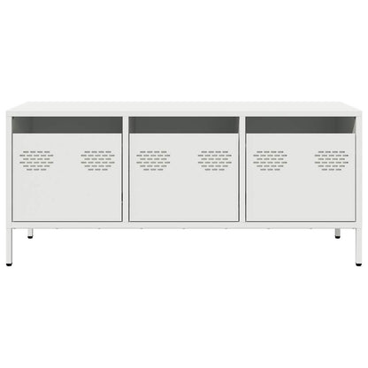 Tv-meubel 101,5x39x43,5 cm koudgewalst staal wit
