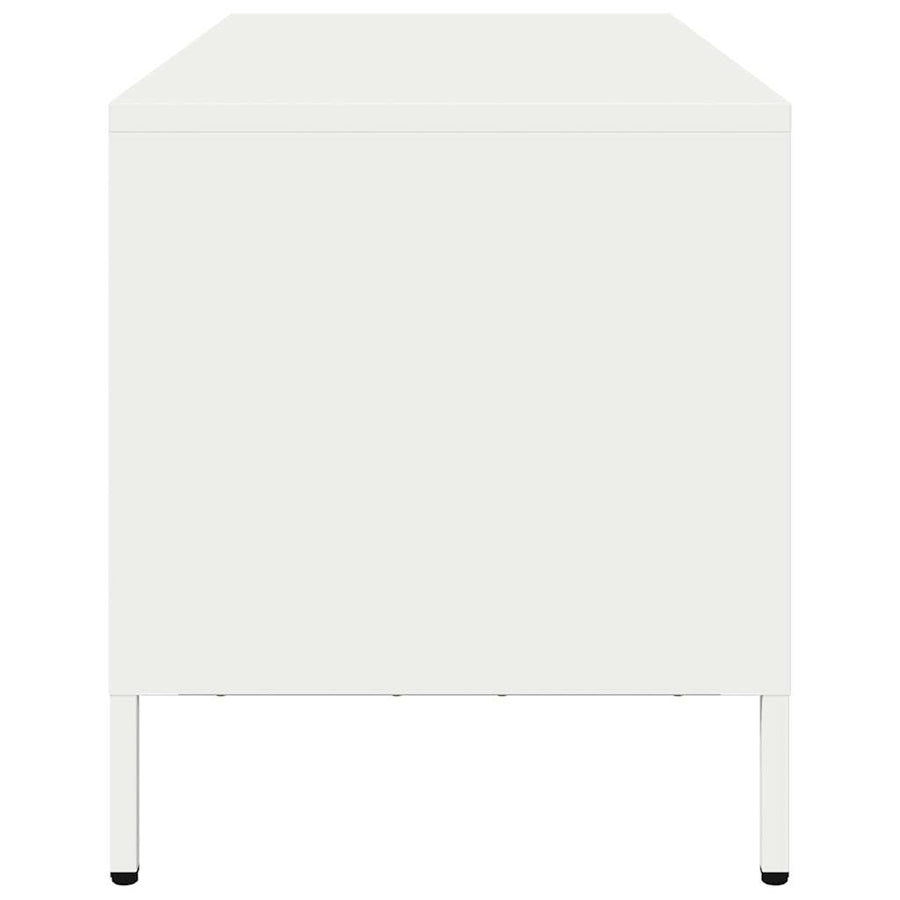 Tv-meubel 101,5x39x43,5 cm koudgewalst staal wit