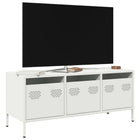 TV cabinet 101.5x39x43.5 cm cold-rolled steel white