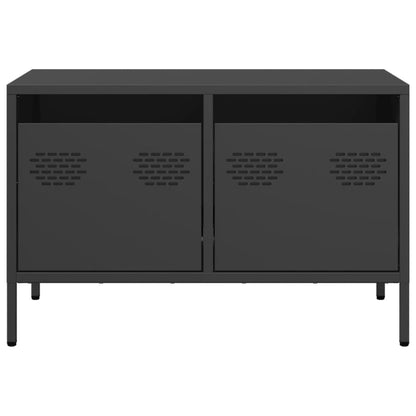 Tv-meubel 68x39x43,5 cm koudgewalst staal zwart