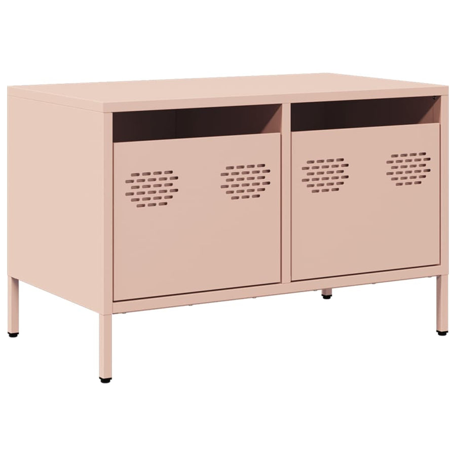 Tv-meubel 68x39x43,5 cm koudgewalst staal roze