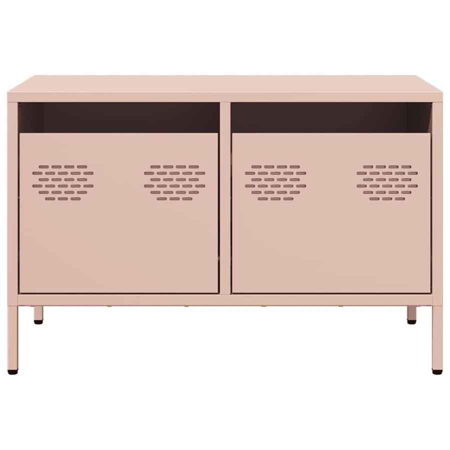 Tv-meubel 68x39x43,5 cm koudgewalst staal roze