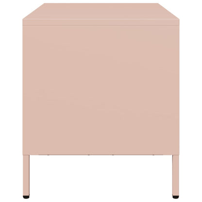 Tv-meubel 68x39x43,5 cm koudgewalst staal roze