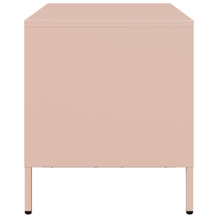 Tv-meubel 68x39x43,5 cm koudgewalst staal roze