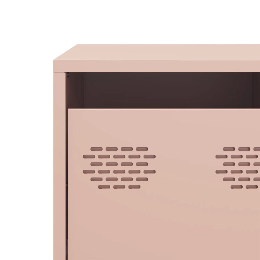 Tv-meubel 68x39x43,5 cm koudgewalst staal roze