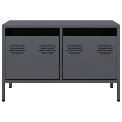 Tv-meubel 68x39x43,5 cm koudgewalst staal antracietkleurig