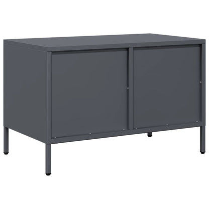 Tv-meubel 68x39x43,5 cm koudgewalst staal antracietkleurig