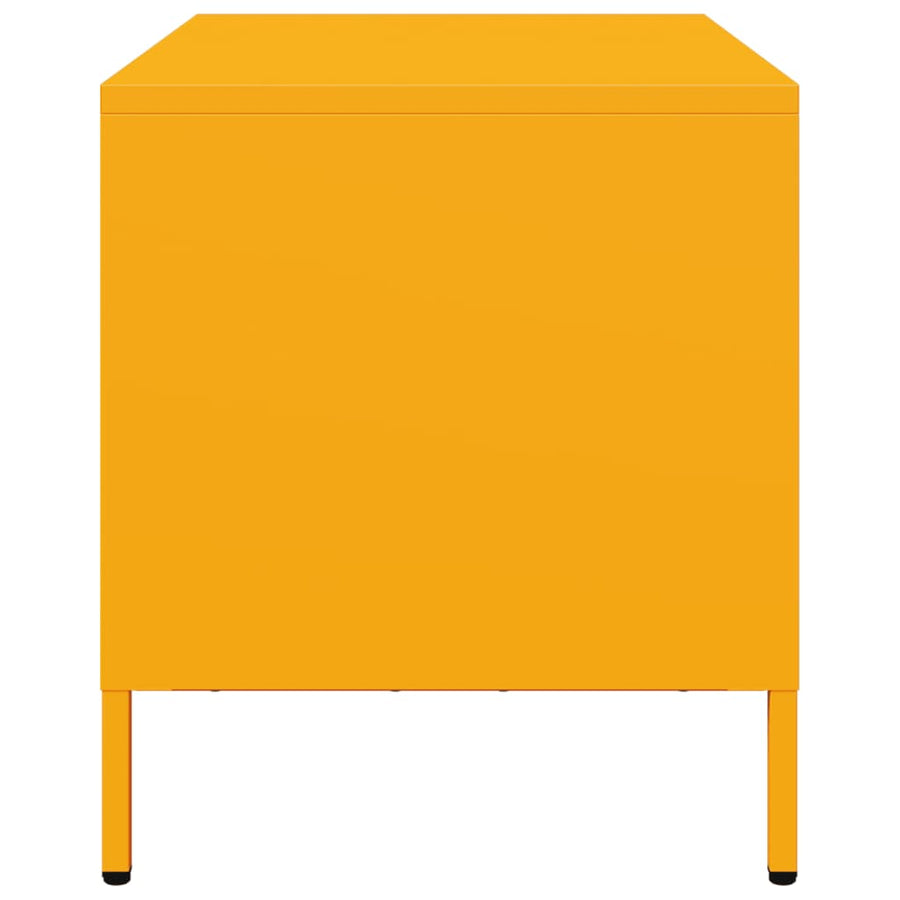 Tv-meubel 68x39x43,5 cm koudgewalst staal mosterdgeel