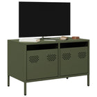 TV cabinet 68x39x43.5 cm cold rolled steel olive green