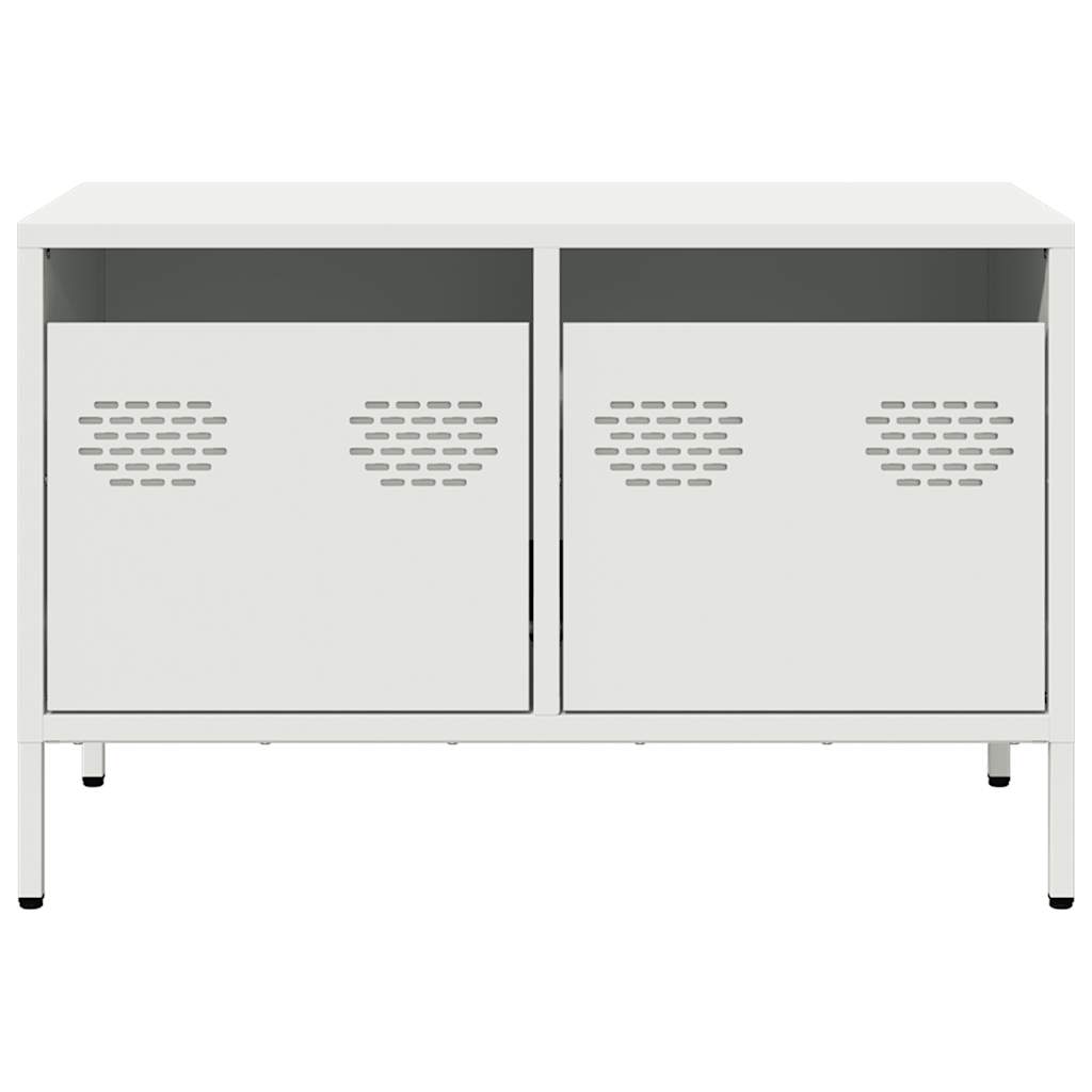 Tv-meubel 68x39x43,5 cm koudgewalst staal wit