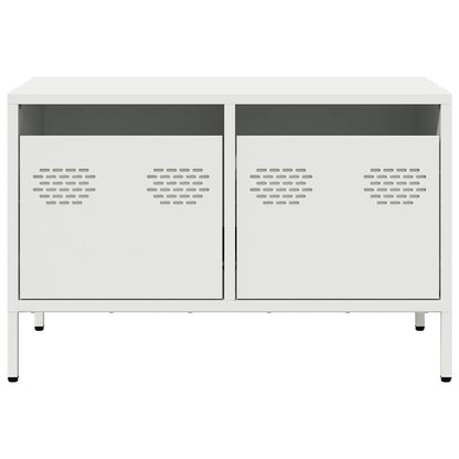 Tv-meubel 68x39x43,5 cm koudgewalst staal wit