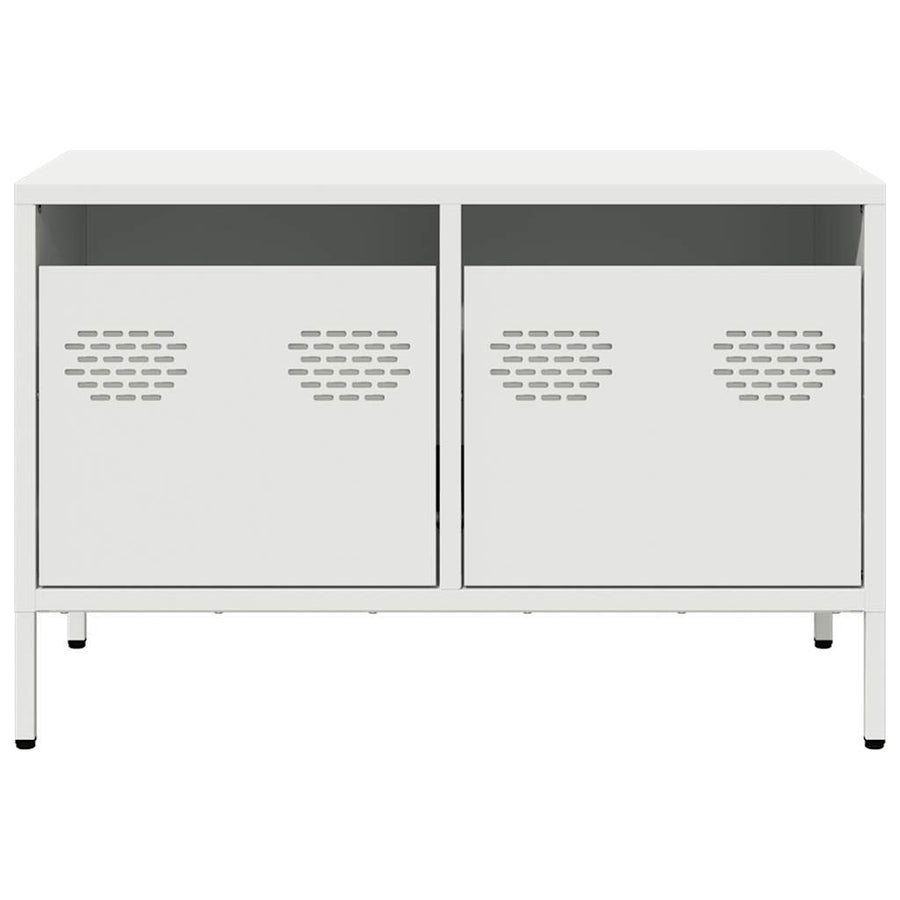 Tv-meubel 68x39x43,5 cm koudgewalst staal wit