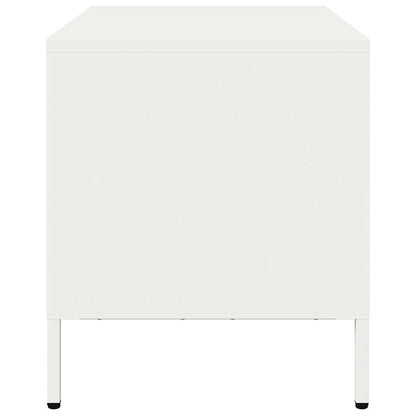 Tv-meubel 68x39x43,5 cm koudgewalst staal wit