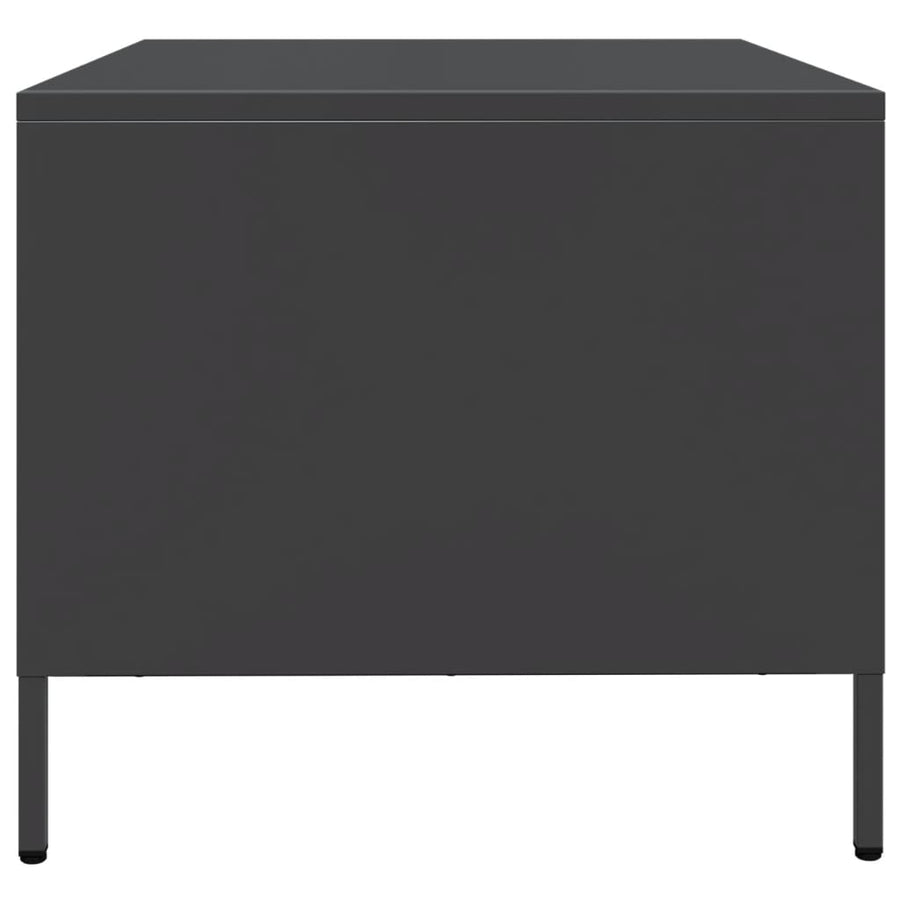 Tv-meubel 68x50x43,5 cm koudgewalst staal zwart