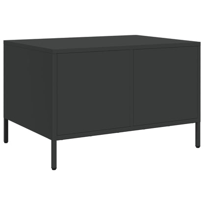 Tv-meubel 68x50x43,5 cm koudgewalst staal zwart
