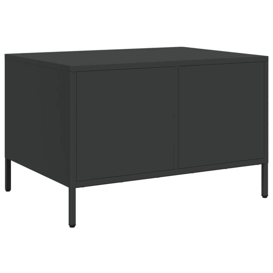 Tv-meubel 68x50x43,5 cm koudgewalst staal zwart