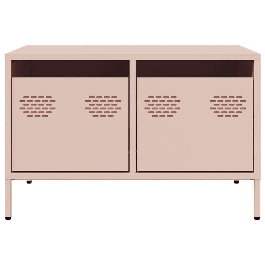 Tv-meubel 68x50x43,5 cm koudgewalst staal roze