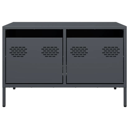 Tv-meubel 68x50x43,5 cm koudgewalst staal antracietkleurig