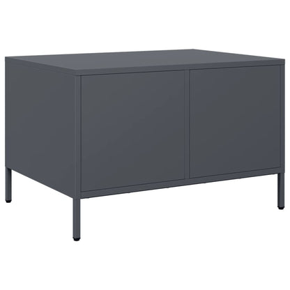 Tv-meubel 68x50x43,5 cm koudgewalst staal antracietkleurig